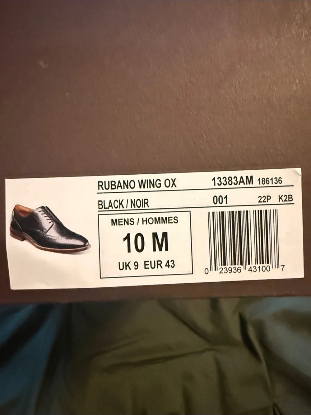 Florsheim Rubano Wing Ox Black Leather Men's Dress Oxfords